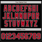 Custom Black Red-White Authentic Gradient Fashion Baseball Jersey
