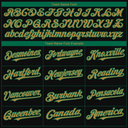 Custom Black Old Gold-Kelly Green 3D Boston City Edition Fade Fashion Authentic Baseball Jersey