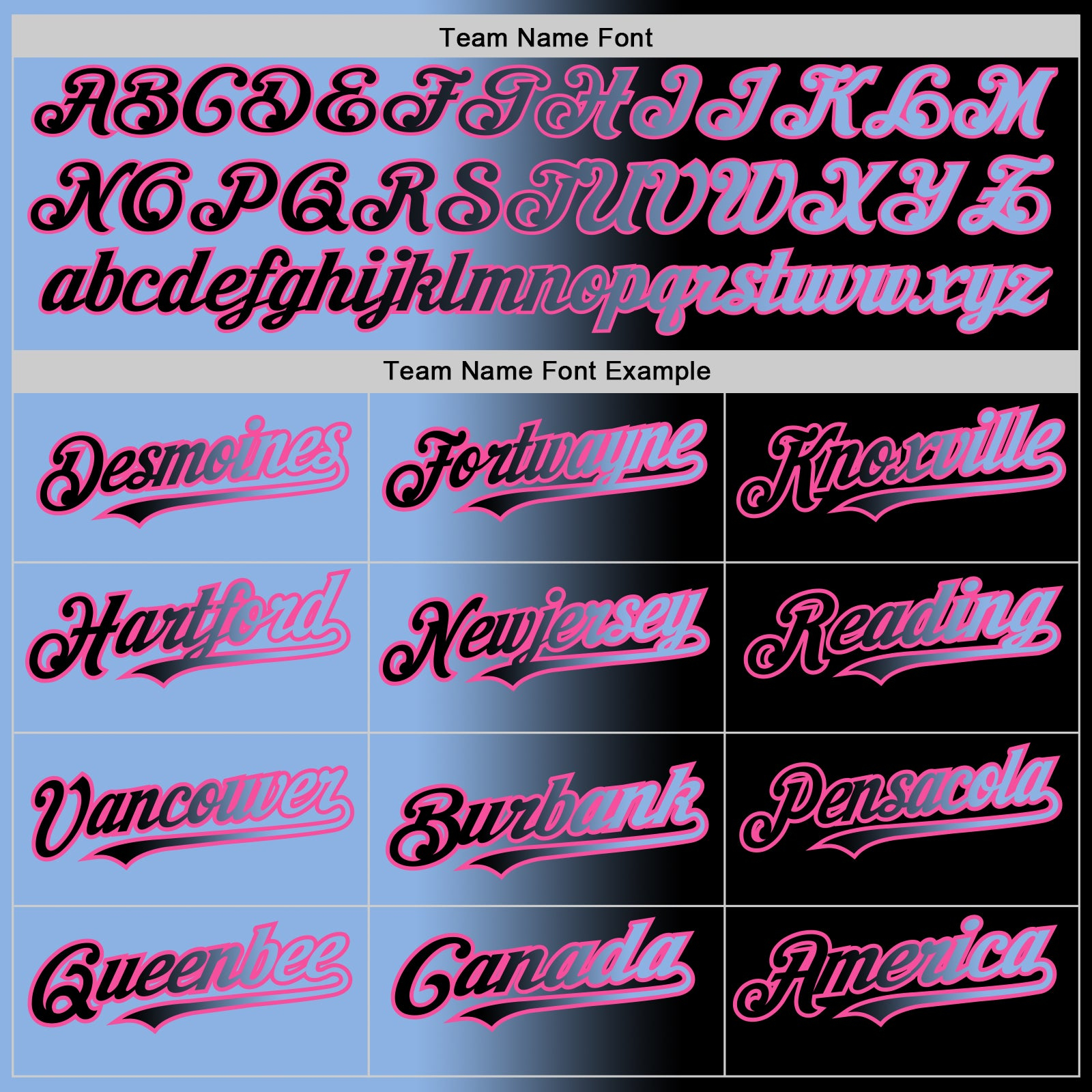 Custom Black Light Blue-Pink Authentic Gradient Fashion Baseball Jersey