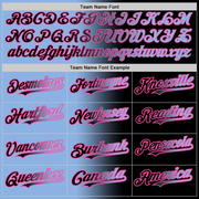 Custom Black Light Blue-Pink Authentic Gradient Fashion Baseball Jersey