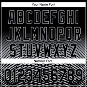 Custom Black Gray 3D Pattern Design Gradient Lines Authentic Baseball Jersey