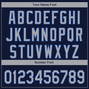 Custom Navy Gray-Thunder Blue 3D Dallas City Edition Fade Fashion Authentic Baseball Jersey