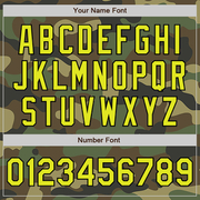 Custom Camo Neon Yellow-Black Authentic Salute To Service Baseball Jersey