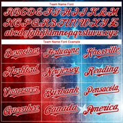 Custom Black Royal-Red 3D American Flag Fashion Authentic Baseball Jersey