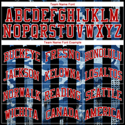 Custom Camo Royal Red-White 3D Salute To Service American Flag Authentic Baseball Jersey