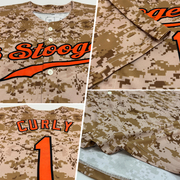 Custom Camo Orange-Black Authentic Salute To Service Baseball Jersey