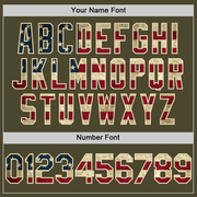 Custom Olive Vintage USA Flag-Cream Authentic Sleeveless Salute To Service Baseball Jersey