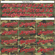 Custom Camo Red-Black Authentic Salute To Service Baseball Jersey