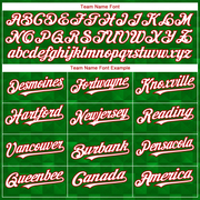 Custom Kelly Green White-Red 3D Mexico Authentic Baseball Jersey