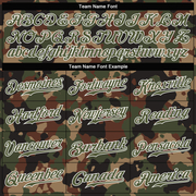 Custom Camo Olive-White Dark Classic Woodland Authentic Salute To Service Baseball Jersey