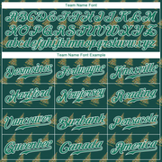 Custom Kelly Green Kelly Green-White Christmas 3D Authentic Baseball Jersey