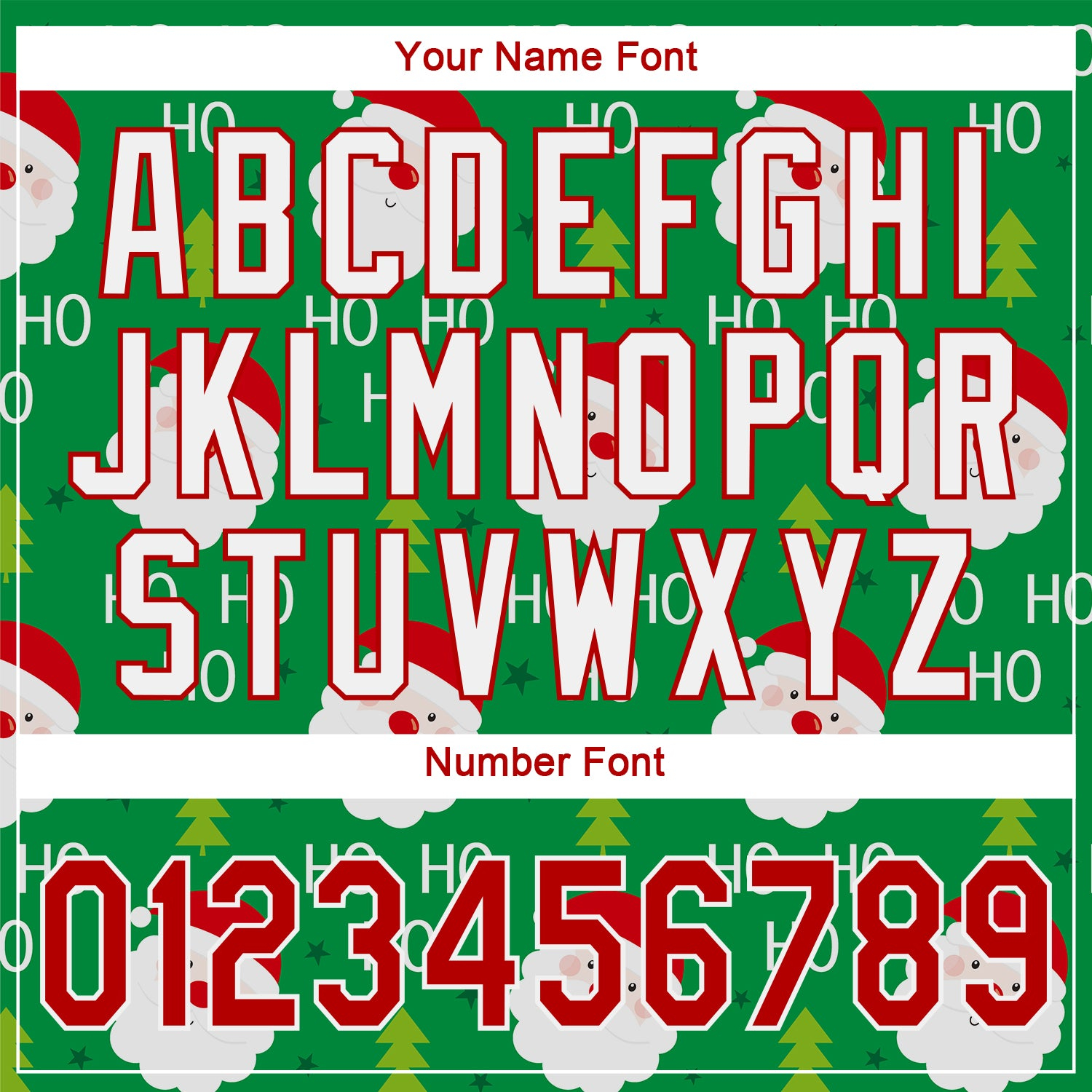 Custom Green Red-White Christmas 3D Authentic Baseball Jersey