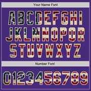 Custom Purple Vintage USA Flag Black-Cream Authentic Two Tone Baseball Jersey