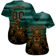 Custom 3D Pattern Halloween Trick Treat Horror Night Authentic Baseball Jersey