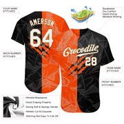 Custom Graffiti Pattern White-Old Gold 3D Authentic Baseball Jersey