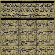 Custom Camo Black-Cream Authentic Salute To Service Baseball Jersey