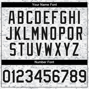 Custom Camo Black-White 3D Arctic Camouflage Authentic Baseball Jersey