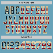 Custom Shadow Blue Vintage USA Flag-Cream Authentic Baseball Jersey