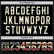 Custom Black Cream Pinstripe Vintage USA Flag Authentic Sleeveless Baseball Jersey