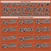 Custom Texas Orange Black-White Line Authentic Baseball Jersey