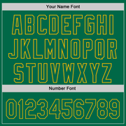 Custom Kelly Green Gold 3D Funny Christmas Authentic Baseball Jersey