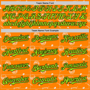 Custom Bay Orange Neon Green-Black 3D Pattern Design Foodie Fast Food Burger Authentic Baseball Jersey
