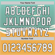 Custom Teal Black-Old Gold 3D Funny Christmas Authentic Baseball Jersey