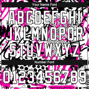 Custom Graffiti Pattern White-Black 3D Authentic Baseball Jersey