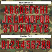 Custom Camo Red-Black Authentic Salute To Service Baseball Jersey