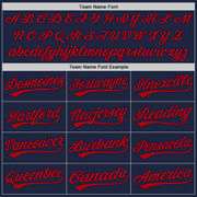Custom Graffiti Pattern Red-Navy 3D Scratch Authentic Baseball Jersey
