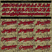 Custom Camo Red-Navy Authentic Salute To Service Baseball Jersey