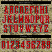 Custom Camo Red-Black Authentic Salute To Service Baseball Jersey