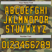 Custom Camo Gold-Black Authentic Salute To Service Baseball Jersey