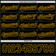 Custom Black Gold Kelly Green-Red 3D Funny Christmas Authentic Baseball Jersey