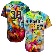 Custom Scratch Graffiti Pattern Black-White 3D Authentic Baseball Jersey