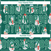 Custom Kelly Green Kelly Green-White Christmas 3D Authentic Baseball Jersey