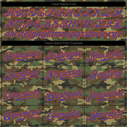 Custom Camo Royal-Orange Authentic Salute To Service Baseball Jersey