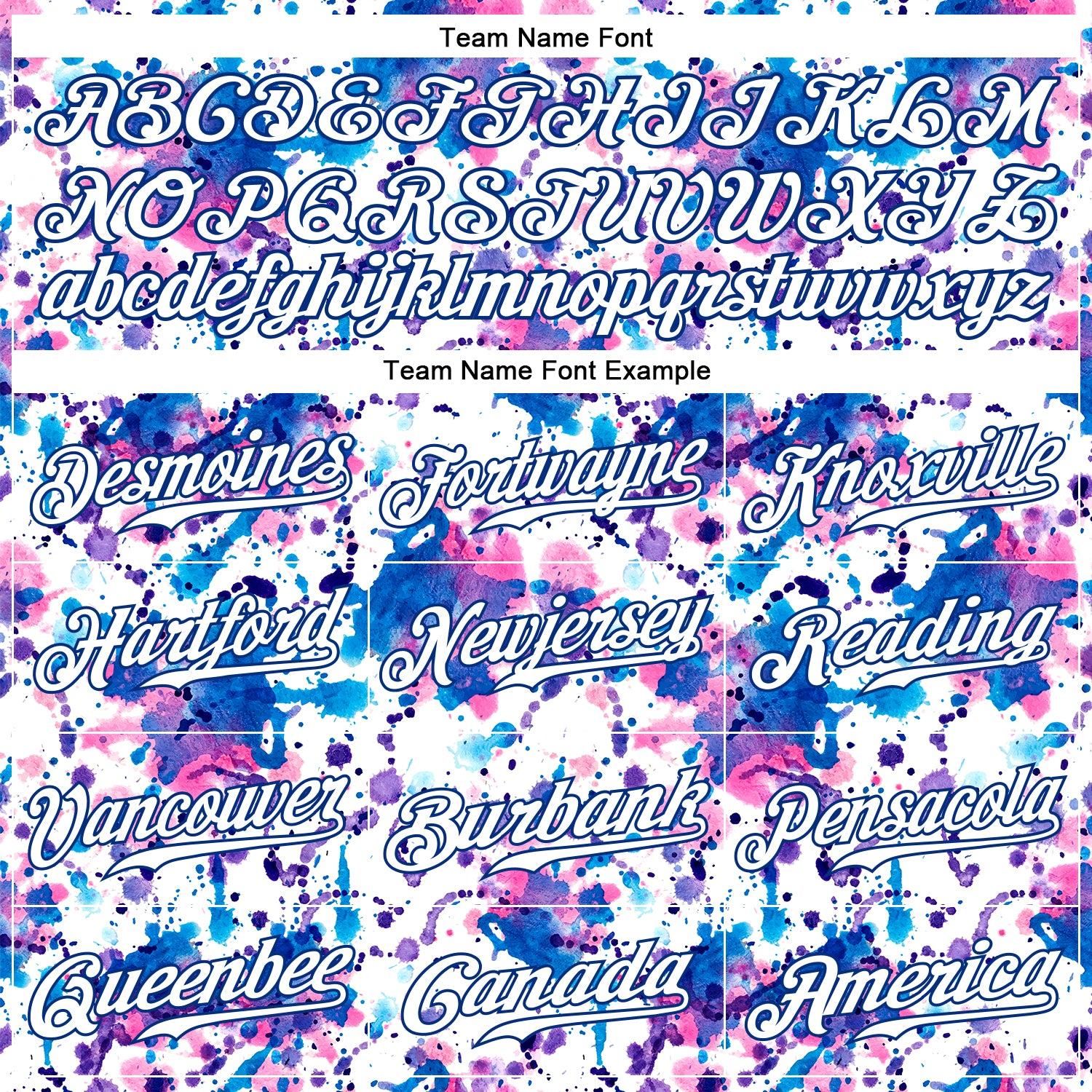 Custom Graffiti Pattern White-Royal 3D Abstract Watercolor Authentic Baseball Jersey