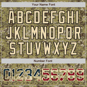 Custom Camo Vintage USA Flag-City Cream Authentic Salute To Service Baseball Jersey