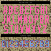 Custom Camo Light Blue-Pink Authentic Salute To Service Baseball Jersey