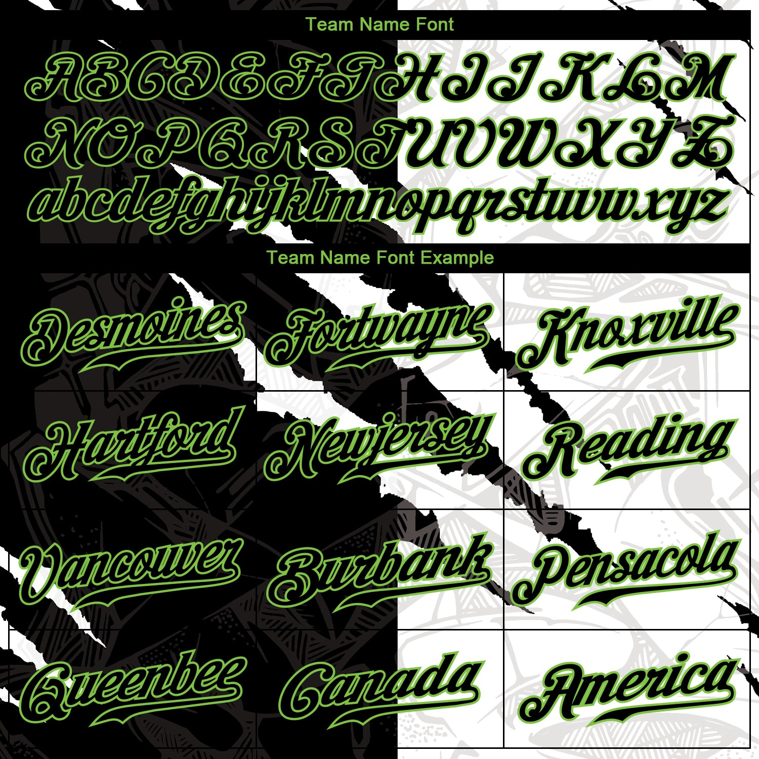 Custom Graffiti Pattern Black-Neon Green 3D Scratch Authentic Baseball Jersey
