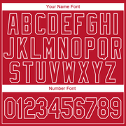 Custom Red Red-White Christmas 3D Authentic Baseball Jersey