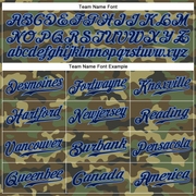 Custom Camo Navy-Powder Blue Authentic Salute To Service Baseball Jersey