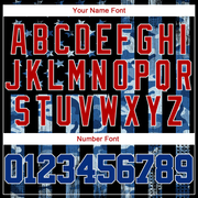 Custom Camo Royal Red-White 3D Salute To Service American Flag Authentic Baseball Jersey