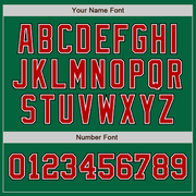 Custom Kelly Green Red-Black Authentic Two Tone Baseball Jersey