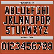 Custom Texas Orange Black-White Line Authentic Baseball Jersey
