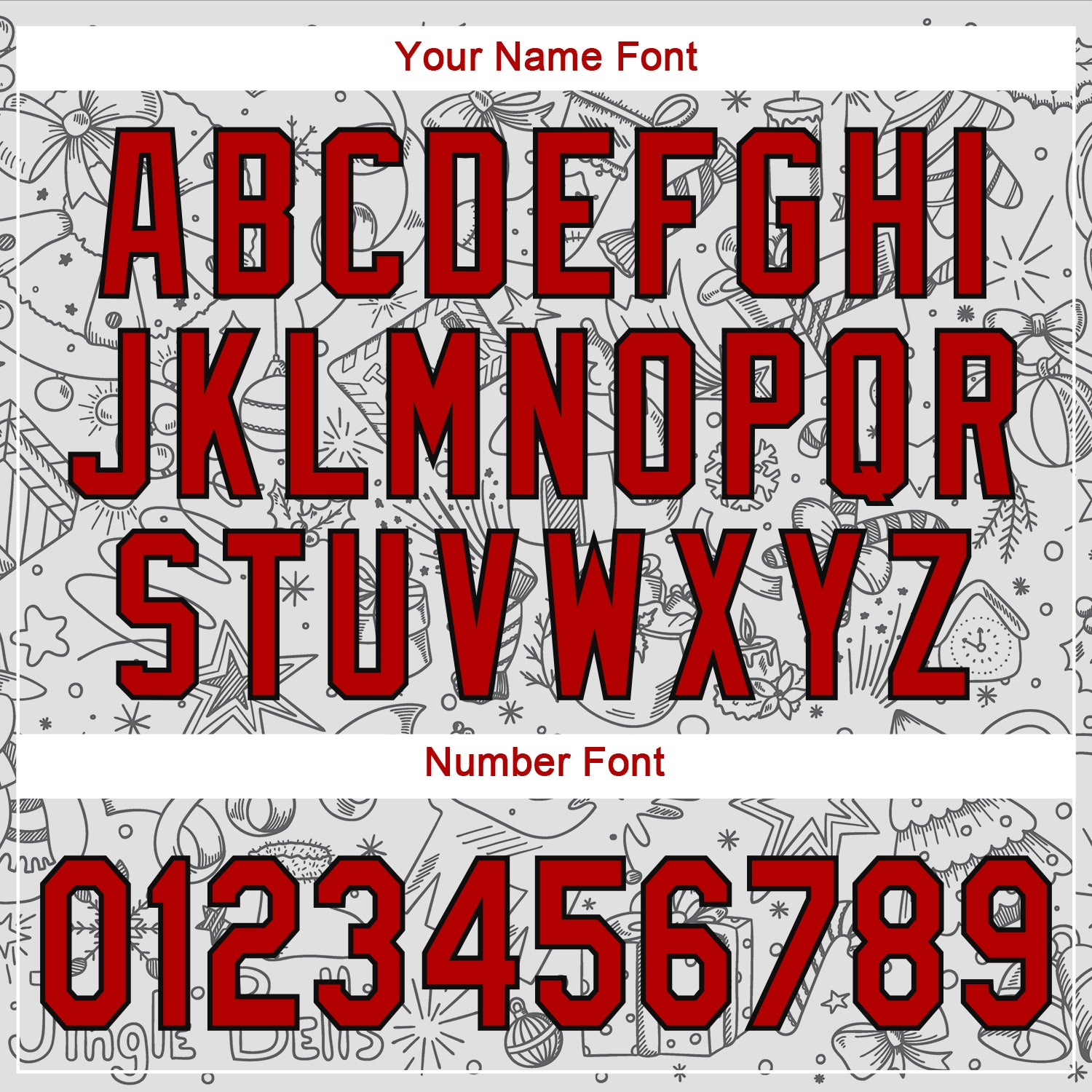 Custom Gray Red-Black Christmas 3D Authentic Baseball Jersey