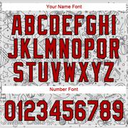 Custom Gray Red-Black Christmas 3D Authentic Baseball Jersey