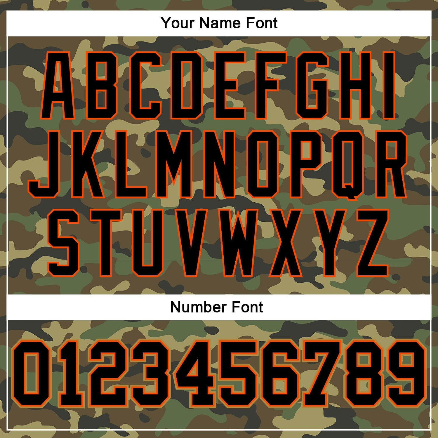 Custom Camo Black-Orange Authentic Salute To Service Baseball Jersey