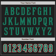 Custom Black Kelly Green-Red Authentic Mexico Two Tone Baseball Jersey